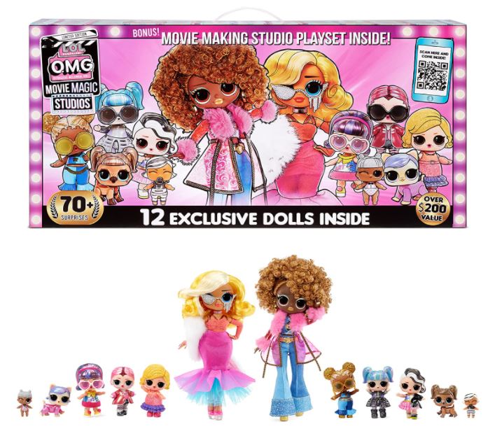 LOL Surprise OMG Movie Magic Studios - 12 bonecas, +70 surpresas