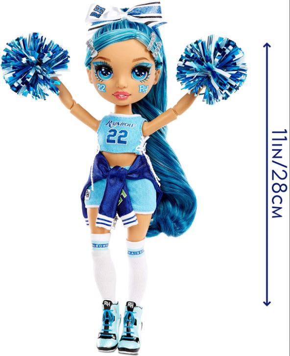 Boneca Rainbow High Cheer Lançamento, Boneca da moda, vestidos elegantes, Boneca Lider de Torcida