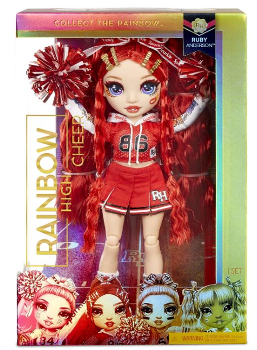 Boneca Rainbow High Cheer Lançamento, Boneca da moda, vestidos elegantes, Boneca Lider de Torcida