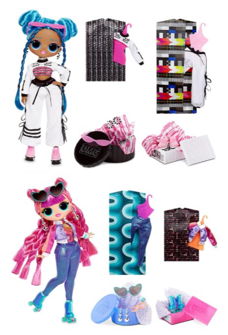 LOL Surprise OMG 2pçs Roller Chick + Chillax - Boneca LOL Grande Chillax, pronto envio