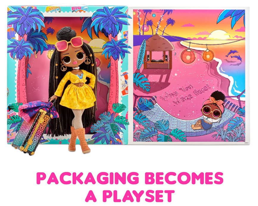OMG LOL Surprise Boneca Sunset +15 surpresas, LOL Surprise Sunset
