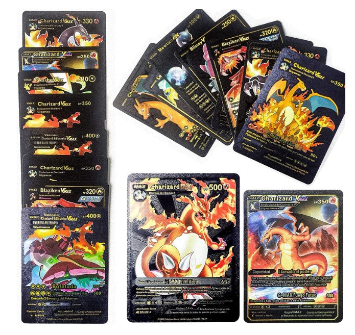 Versão 2022, 55 cartas Pokemon Pretas, em PVC, cartas Pok – O Gato Rápido