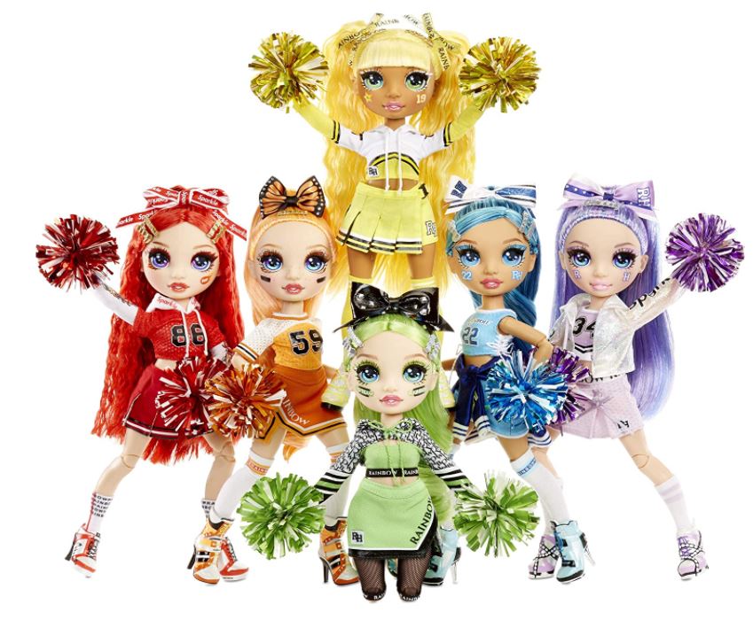 Boneca Rainbow High Cheer Lançamento, Boneca da moda, vestidos elegantes, Boneca Lider de Torcida