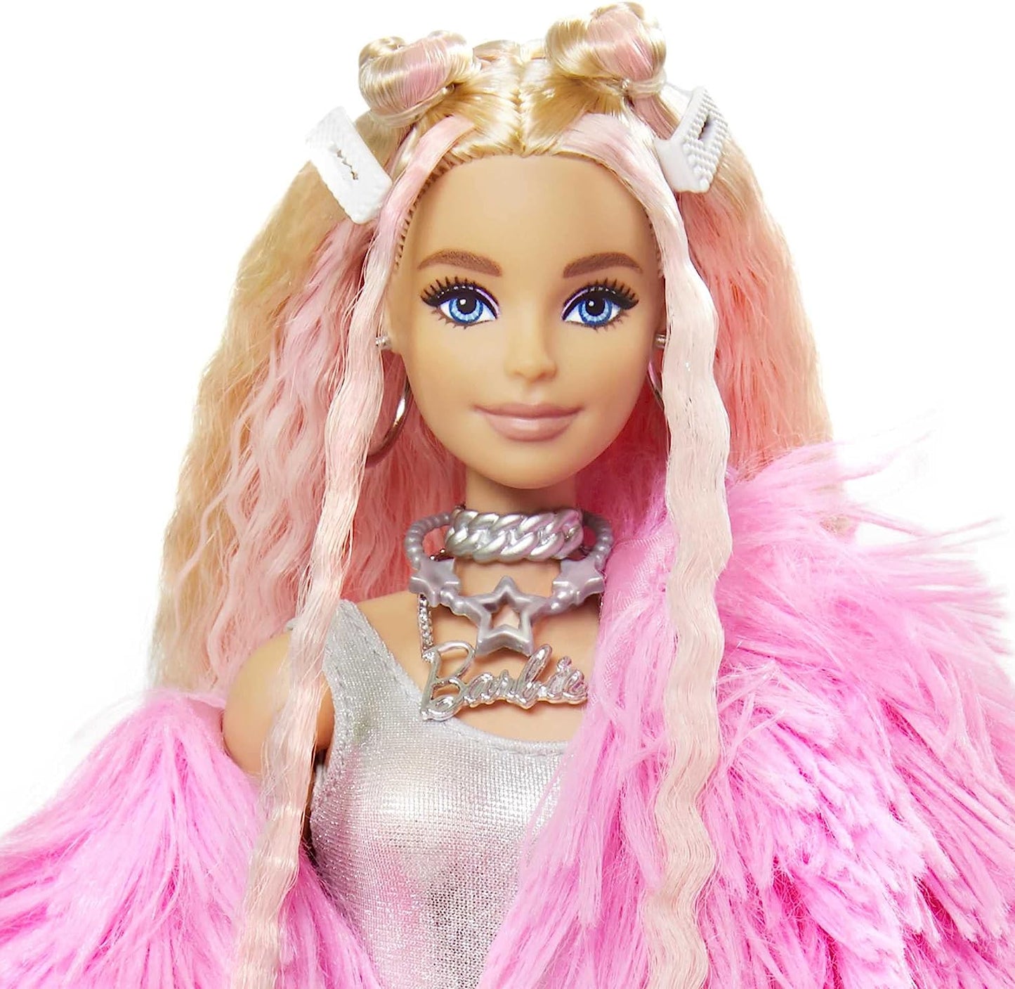 Boneca Barbie Extra, boneca com casaco em pelos, boneca com 15 acessórios, item autentico Mattel