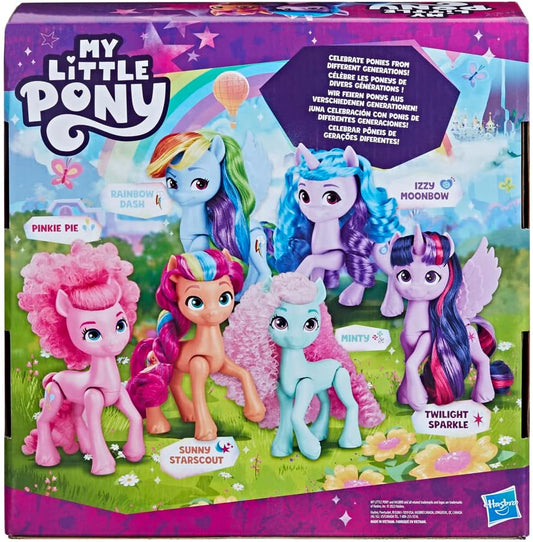 My Little Pony Rainbow Celebration, 6 figuras exclusivas colecionáveis Hasbro