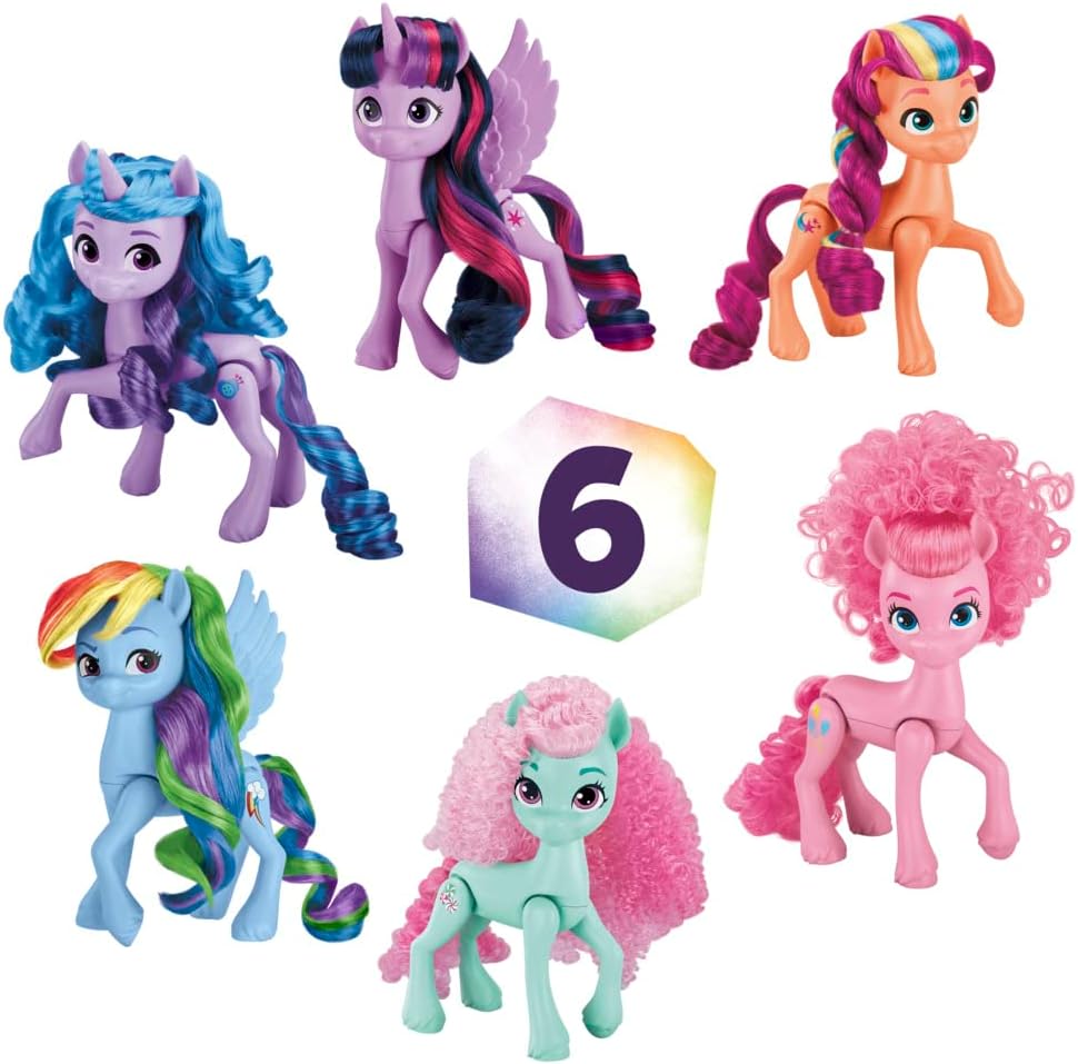 My Little Pony Rainbow Celebration, 6 figuras exclusivas colecionáveis Hasbro