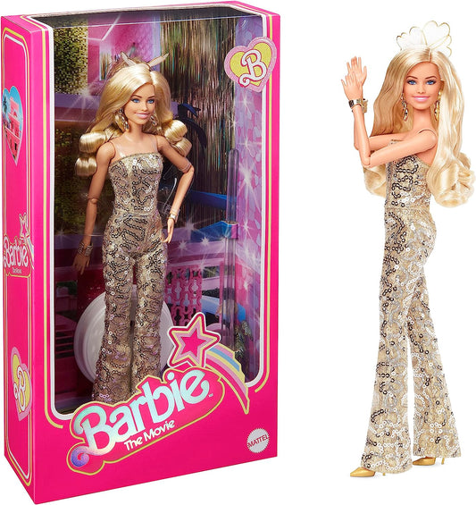 Boneca Barbie Margot Robbie filme 2023, Look dourado, item autentico, colecionável