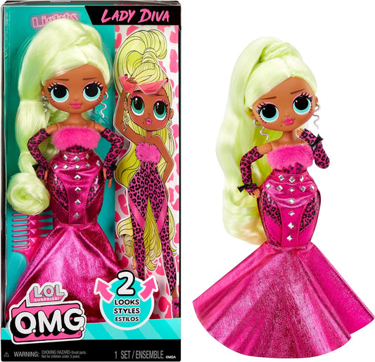 LOL Surprise OMG Novos Penteados: Lady Diva - Edição Limitada, 2 Looks