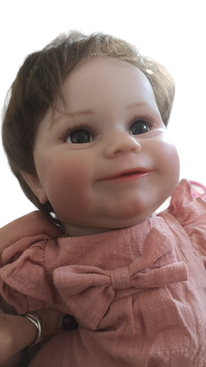 Boneca Bebe Reborn Sofia 50cm, olhos abertos, bebe realista