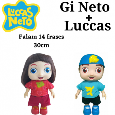 Luccas Neto e Giovana Grandes - 2 peças falam 14 frases, envio imediato