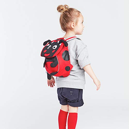 Mochila Inseto Ladybug para pre escola e infantário, mochila pequena, mochila fofinha para crianças pequenas