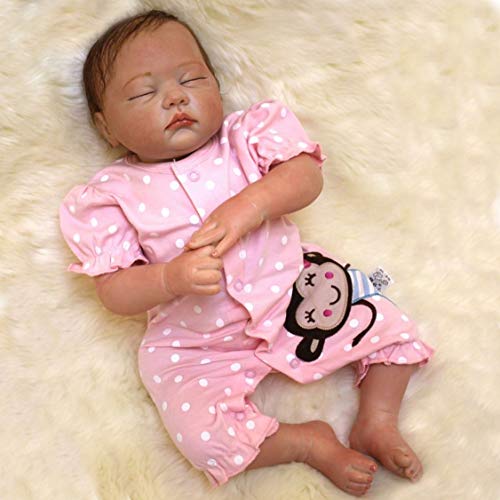 49 centímetros boneca realista olhos fechados menina dormindo vinil macio silicone  bebê marrom escuro Bege lindo menino recém-nascido brinquedo presente para  crianças crianças : : Brinquedos e Jogos
