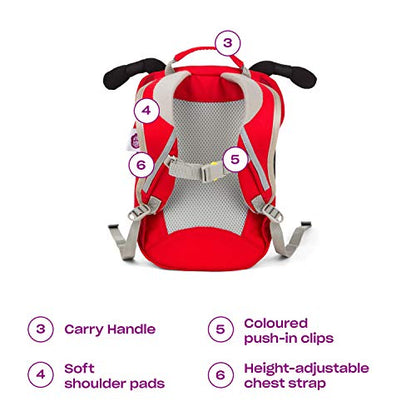 Mochila Inseto Ladybug para pre escola e infantário, mochila pequena, mochila fofinha para crianças pequenas