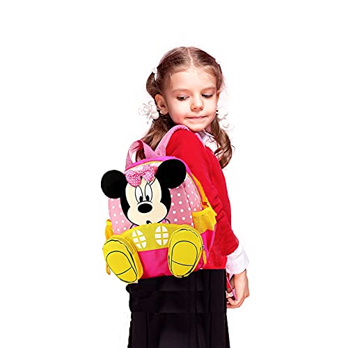 Mochila Minnie, mochila Minnie Mouse infantil, mochila de grande capacidade para berçário e pre escola