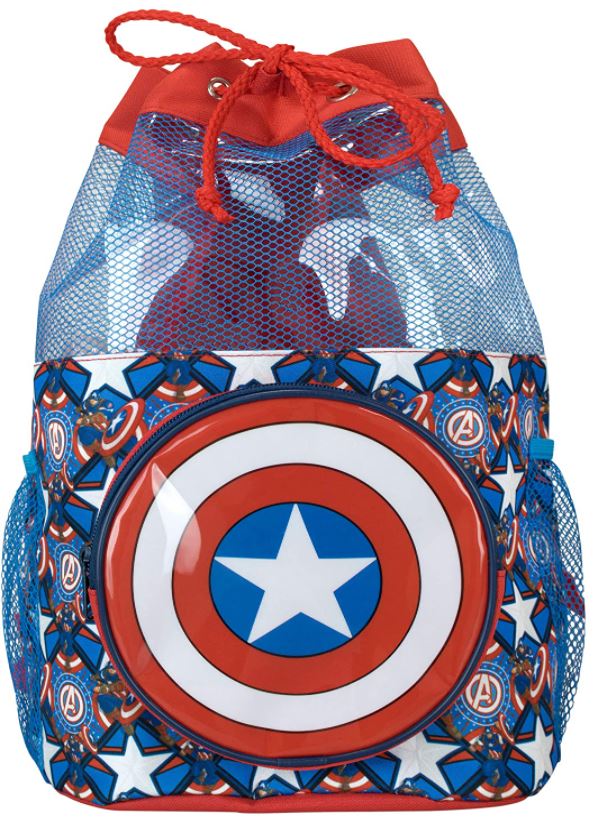 Saco de Praia/Natação 40cm Capitão America