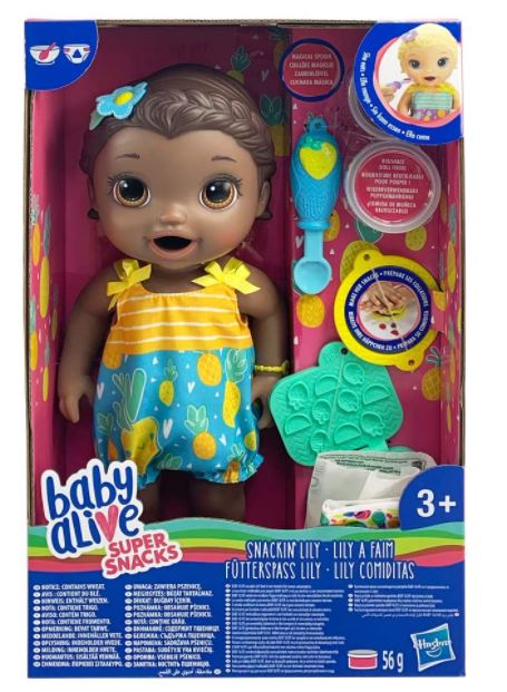 Baby Alive Lanchinhos Divertidos Snackin' Lily Baby Come e Faz Caquinha