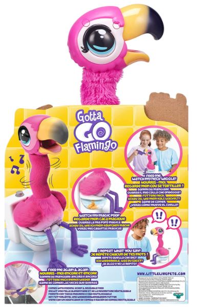 Flamingo The Poop -  faz cocó e repete frases - Little Live Pets Gotta Go Flamingo