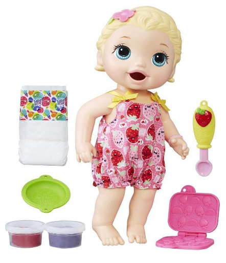 Baby Alive Lanchinhos Divertidos Snackin' Lily Baby Come e Faz Caquinha