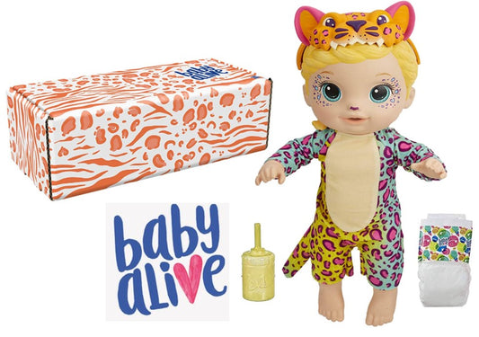 Baby Alive Leopardo - faz xixi, Baby Rainbow Wildcats Hasbro