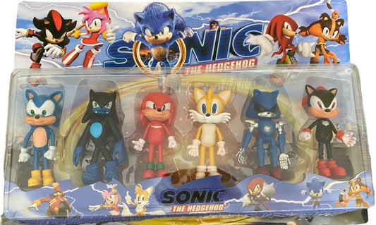 Conjunto 6 Bonecos Super Sonic, bonecos de aprox 12cm, Sonic Bonecos