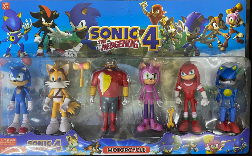 Conjunto 6 Bonecos Super Sonic, bonecos de aprox 12cm, Sonic Bonecos – O  Gato Rápido
