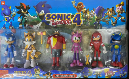 Conjunto 6 Bonecos Super Sonic, bonecos de aprox 12cm, Sonic Bonecos