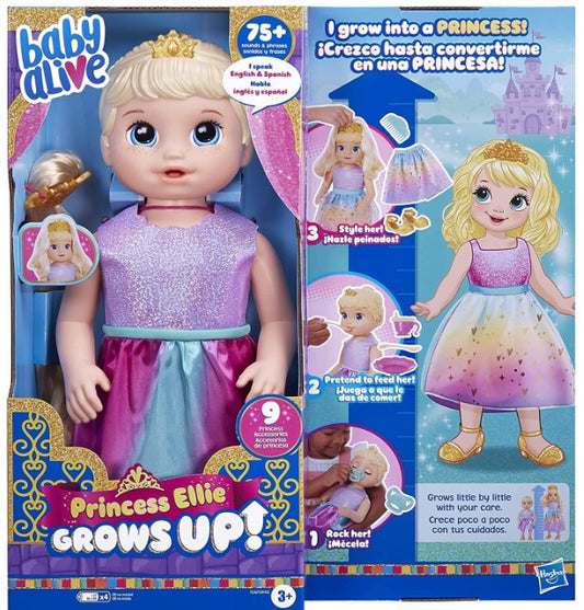 Baby Alive Grows Up Princesa Ellie Cresce de Verdade, +75 sons e frases