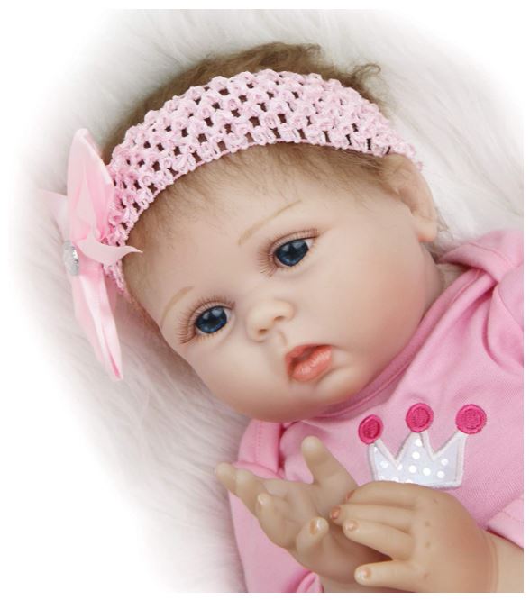 Boneca Bebê Reborn 100% Silicone Menina 55 Cm Pronta Entrega