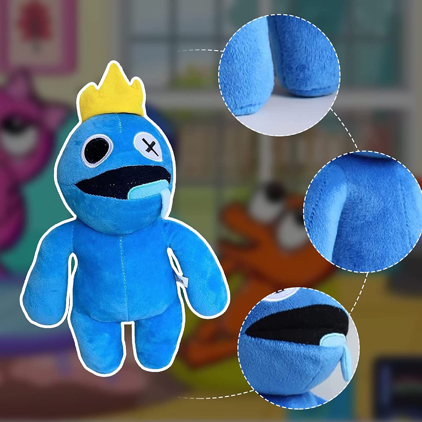 Roblox Rainbow Friends Azul, peluche aprox 30cm macio e fofinho, envio em 2 dias