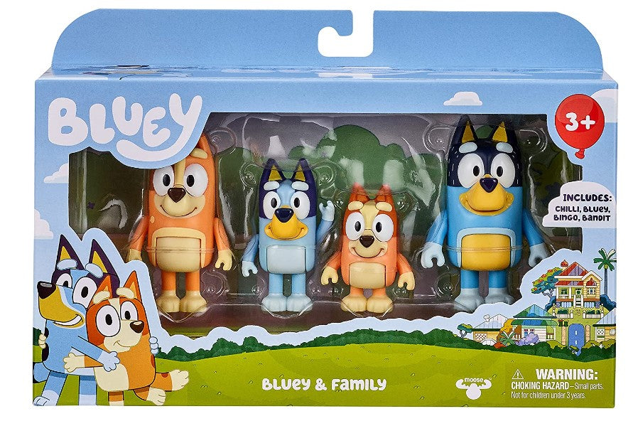 Bluey - Family Pack de 4 bonecos, figuras