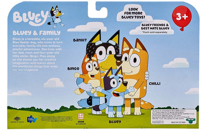 Bluey - Family Pack de 4 bonecos, figuras