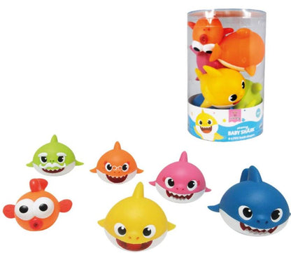 Familia Baby Shark 6 figuras para brincar na água