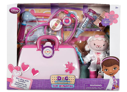 Maleta Doutora Brinquedos McStuffins Toy Hospital, com peluche ovelha Lambie, oficial Disney