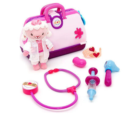 Maleta Doutora Brinquedos McStuffins Toy Hospital, com peluche ovelha Lambie, oficial Disney