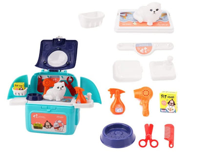 Kit Médico Veterinário Infantil Doctor Pet, Maleta com 12  acessórios