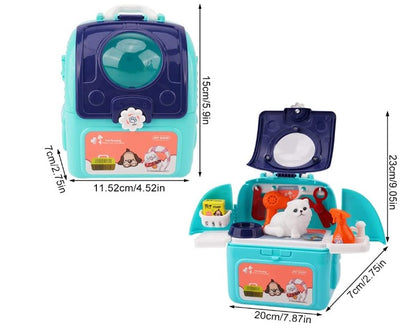 Kit Médico Veterinário Infantil Doctor Pet, Maleta com 12  acessórios