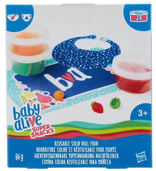 Baby Alive Recarga Comidinhas Solidas Plasticina para Boneca Baby Alive